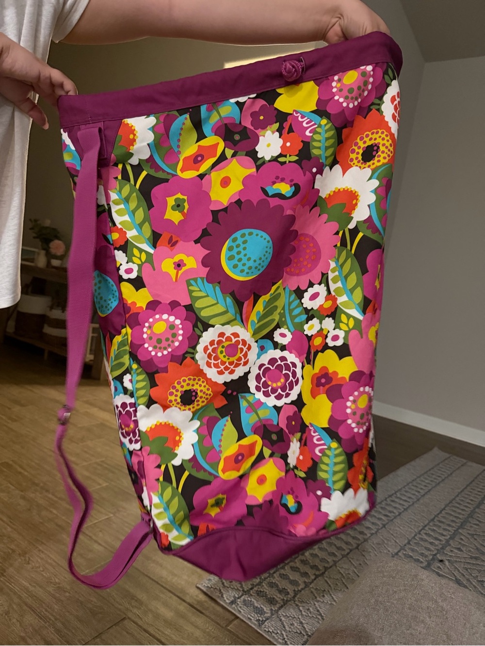 Vera Bradley Floral Tote Bag / Garment Laundry Bag